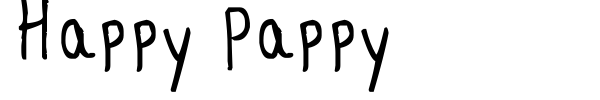 Happy Pappy font preview